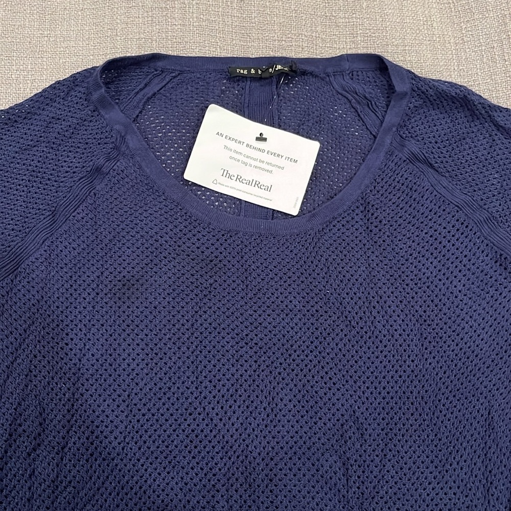 Rag & Bone Jeans navy blue knit, size M. Like new!